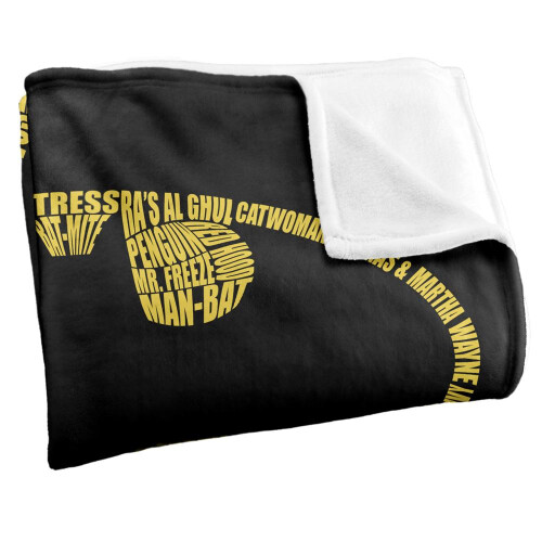 Batman Batman Script Graphic Logo Blanket 2