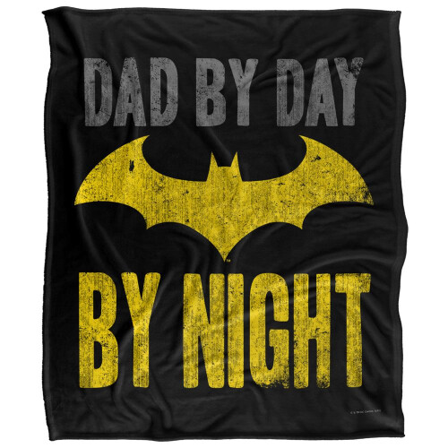 Batman Batman Dad By Day Logo Blanket 1