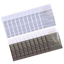 20 stuks zelfklevende manicure briefsticker-zwart x wit 2