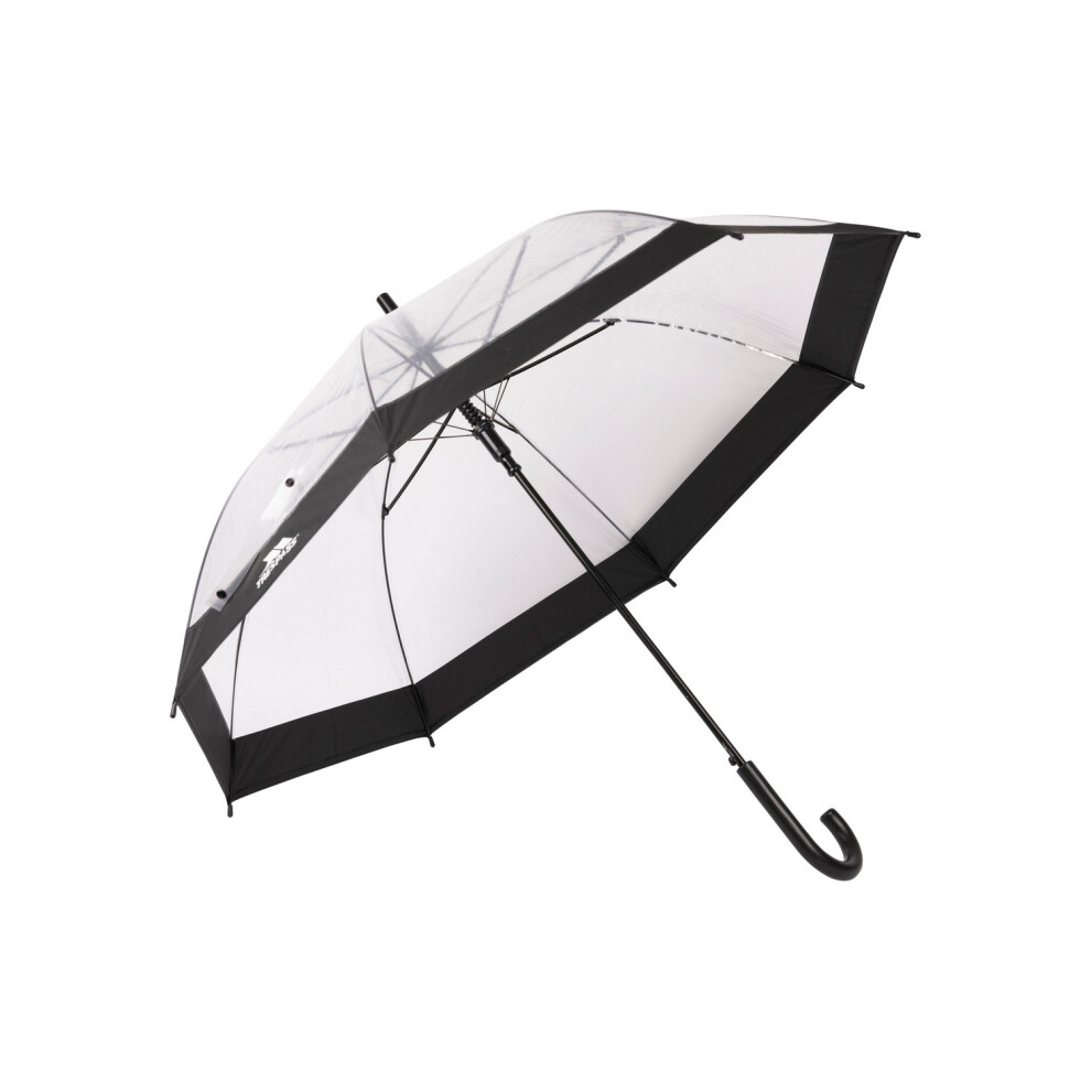 Trespass Unisex Adult Rainfall Clear Poe Stick Umbrella Black