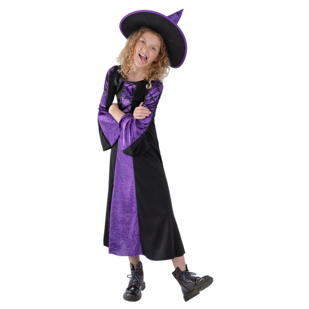 Smiffy's (7-9 Years, ) Girls Bewitched Costume Purple