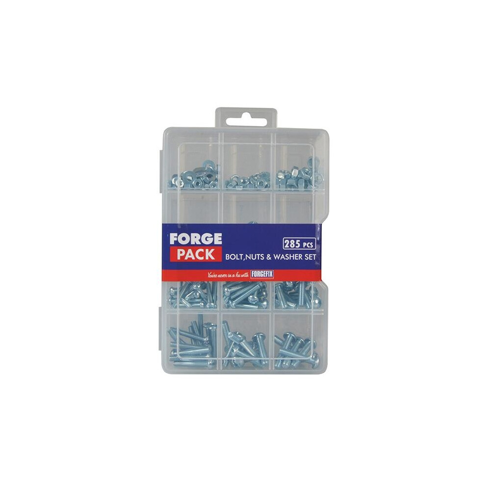 Forgefix Hexagon Bolt Nut & Washer Kit Forgepack 285 Piece