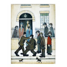 L.S. Lowry A Fight C. 1935 Plaque
