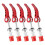 Universal Bicycle Quick Release Seatpost Clamps 5pcs Aluminum Red 1