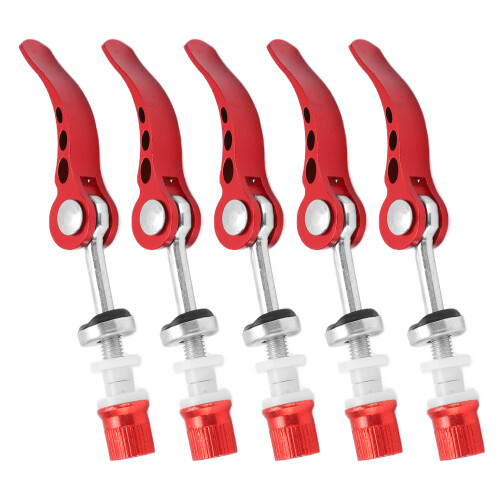 Universal Bicycle Quick Release Seatpost Clamps 5pcs Aluminum Red
