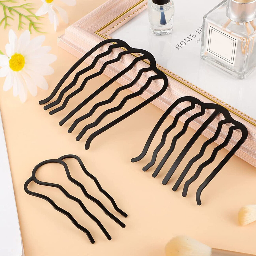 8 StÃ¼ck Haargabel-Clip, Metall, schwarze