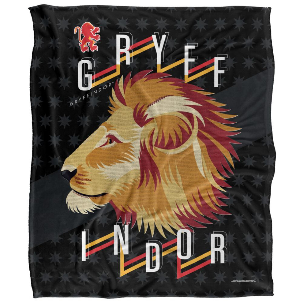 Harry Potter Gryffindor Lion Blanket Multicoloured