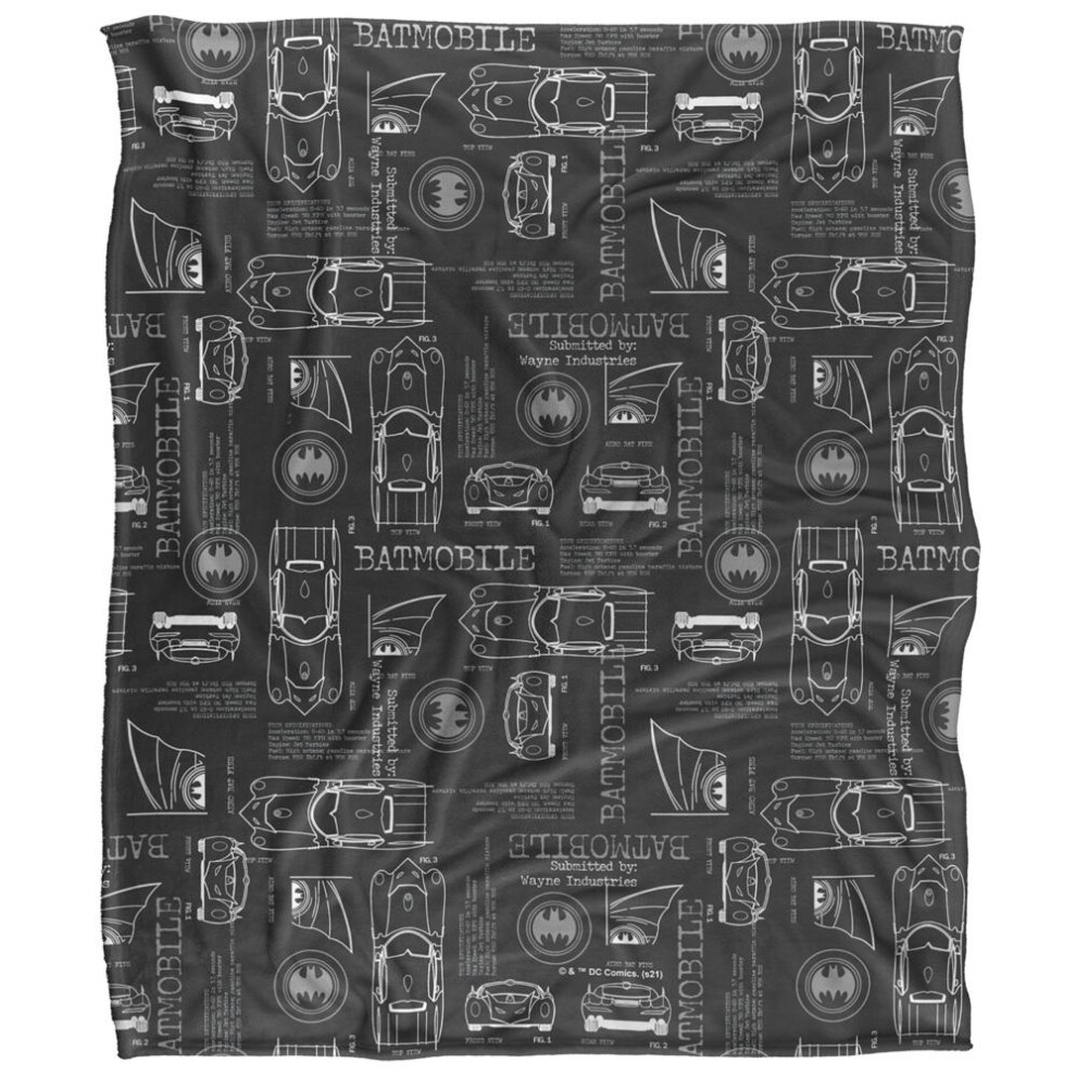 Batman Wayne Industries Batmobile Blanket