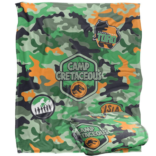 Jurassic Park Jurassic Park Camp Cretaceous Camo Blanket 1