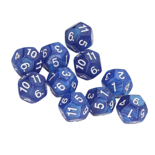 40pcs 12-Sided Polyhedral Dice Set - Blue Waterproof & Oxidation-Proof
