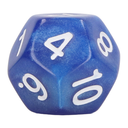 40pcs 12-Sided Polyhedral Dice Set - Blue Waterproof & Oxidation-Proof 2