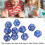40pcs 12-Sided Polyhedral Dice Set - Blue Waterproof & Oxidation-Proof 12