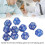 40pcs 12-Sided Polyhedral Dice Set - Blue Waterproof & Oxidation-Proof 5