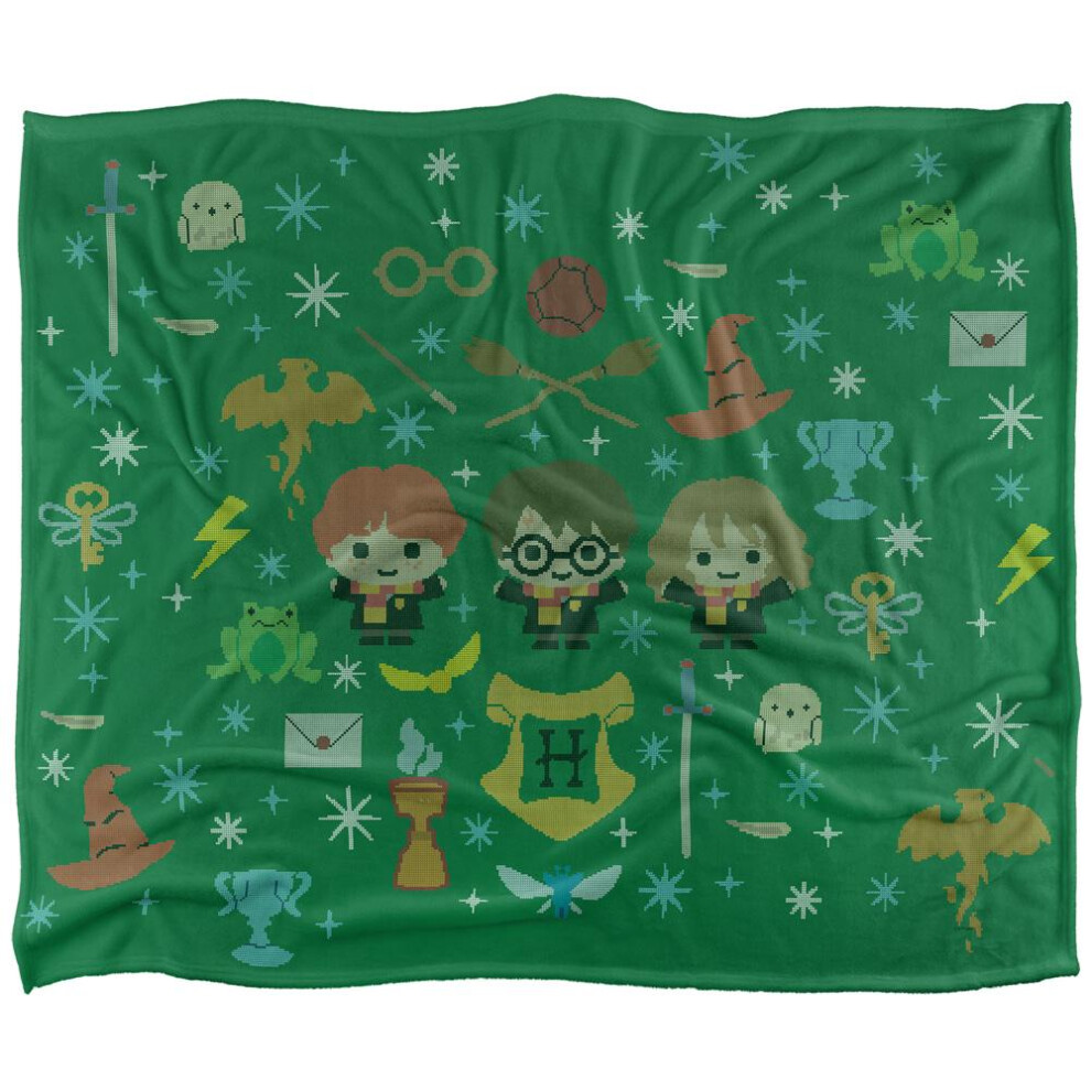Harry Potter Chibi Icons Blanket Multicoloured