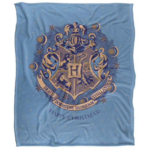 Harry Potter Harry Potter Happy Christmas Hogwarts Crest Blanket