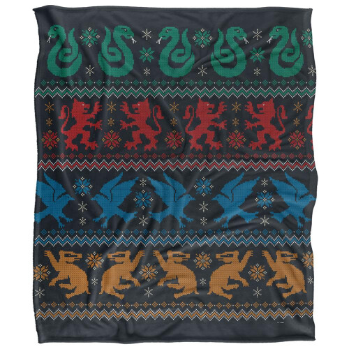 Harry Potter Harry Potter Hogwarts Houses Winter Blanket