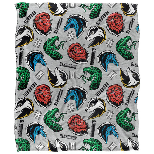 Harry Potter Harry Potter Hogwarts Icons Blanket