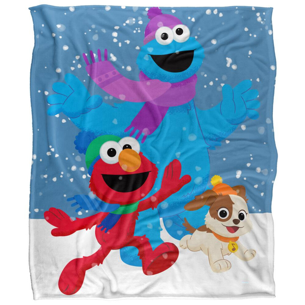Sesame Street Furry Friends Snow Blanket Multicoloured