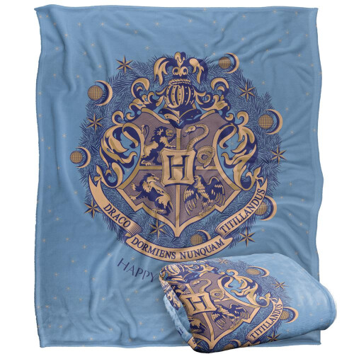Harry Potter Harry Potter Happy Christmas Hogwarts Crest Blanket 2
