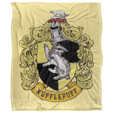 Harry Potter Hufflepuff Stitched Crest Blanket