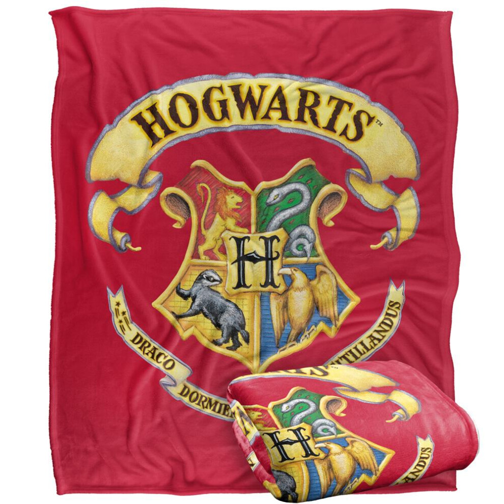 Harry Potter Hogwarts Crest Blanket Multicoloured