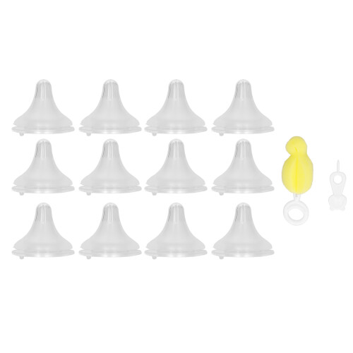 14Pcs Baby Bottle Nipple Silicone Soft Odorless Replacement, 9.1cm 1