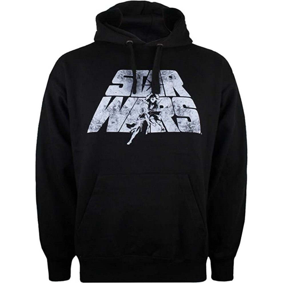 Star Wars Mens Retro Logo Hoodie