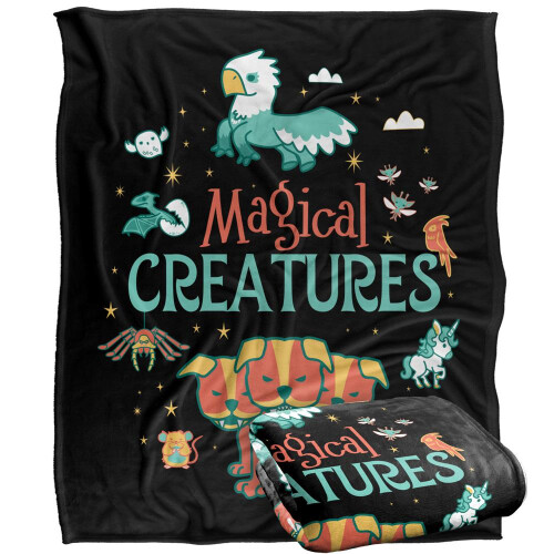 Harry Potter Harry Potter Magical Creatures Chibi Blanket 1