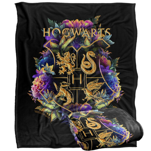 Harry Potter Harry Potter Hogwarts Floral Blanket 2