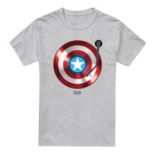 Captain America Mens Record Shield T-Shirt