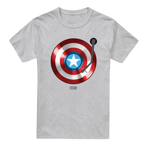 Captain America Captain America Mens Record Shield T-Shirt