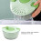 Plastic Salad Spinner Veggie Washer Fast Rotatable 3.5L Kitchen Green 9