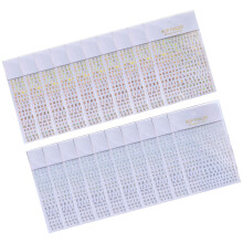 Autocollants alphabet époxy pour-Laser Or x argent3