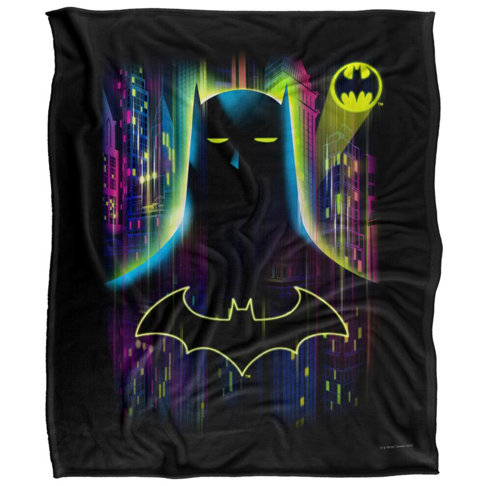 Batman Neon Blanket Multicoloured