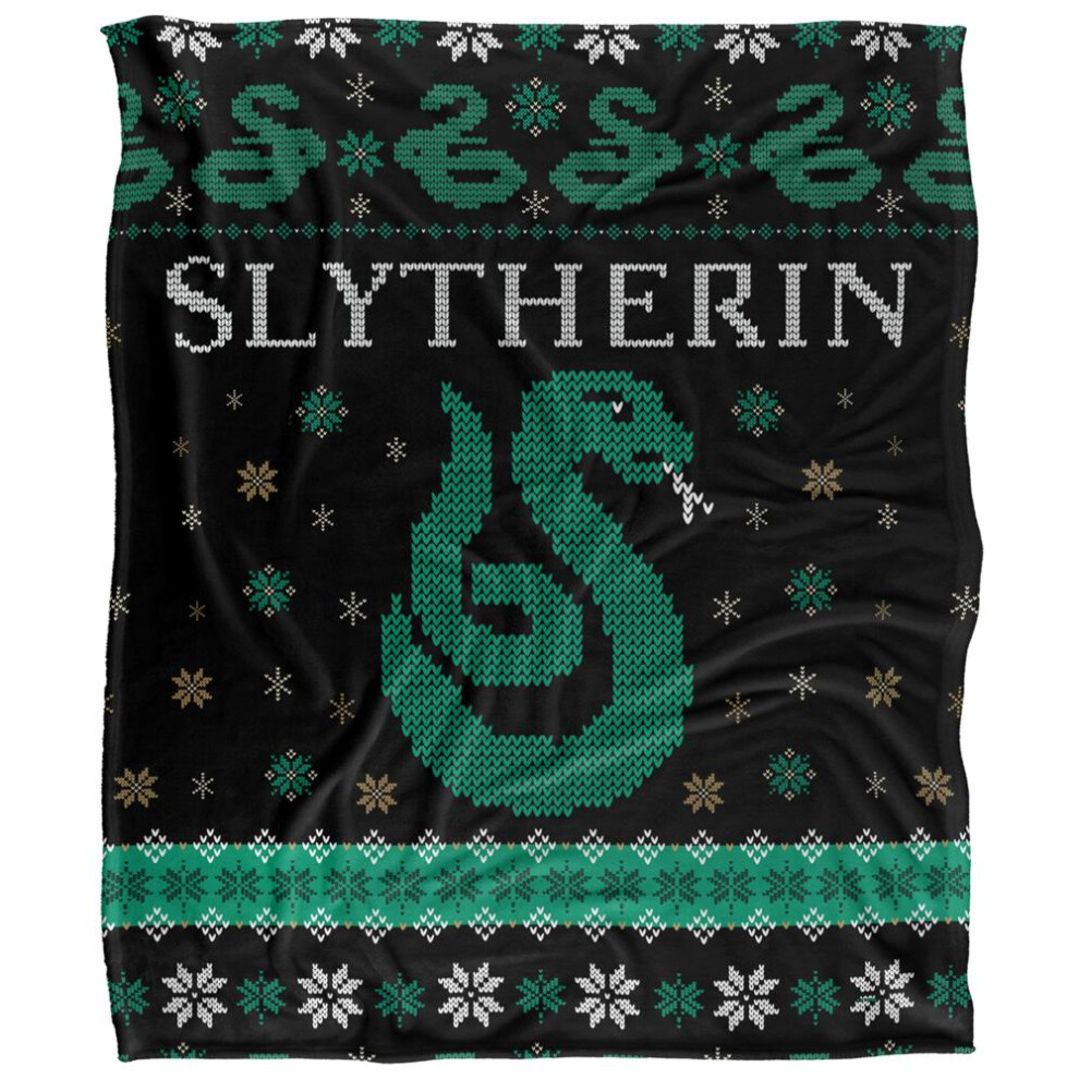 Harry Potter Slytherin Fair Isle Blanket Multicoloured