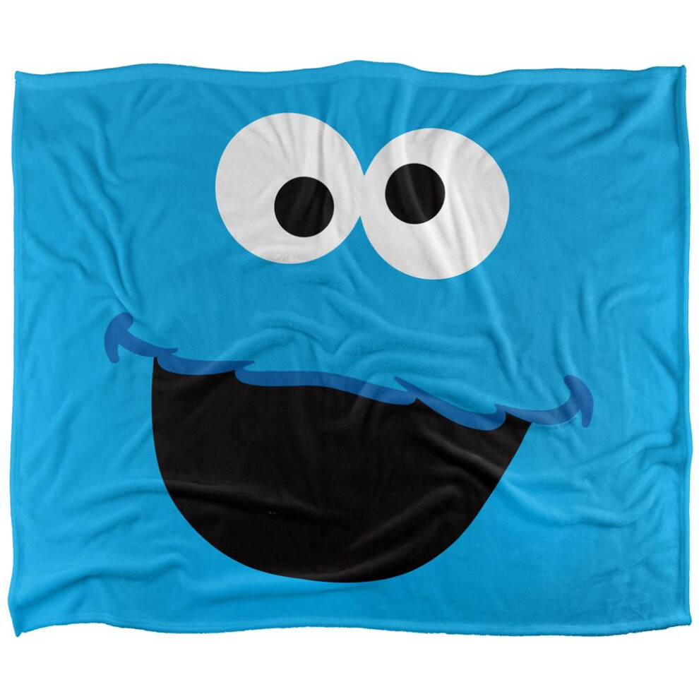 Sesame Street Face Cookie Monster Blanket Multicoloured