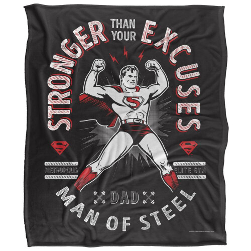 Superman Superman Stronger Than Excuses Blanket