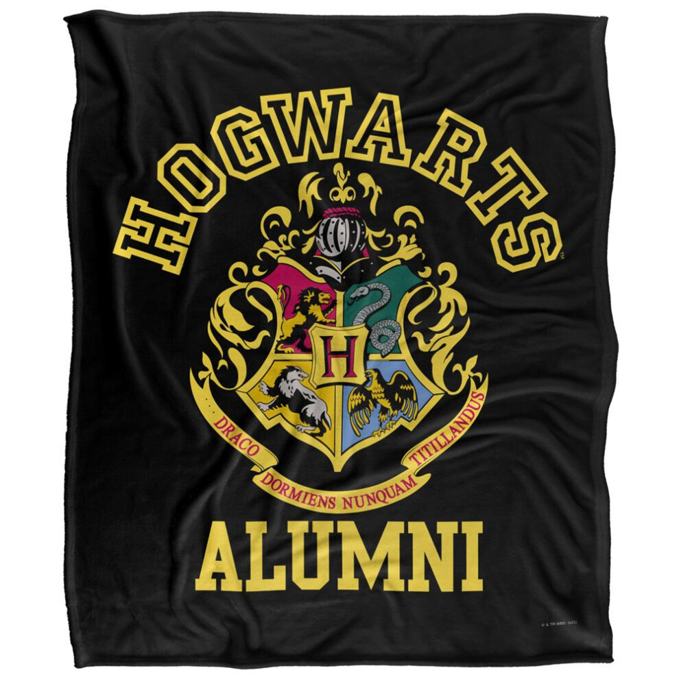 Harry Potter Alumni Hogwarts Crest Blanket Multicoloured