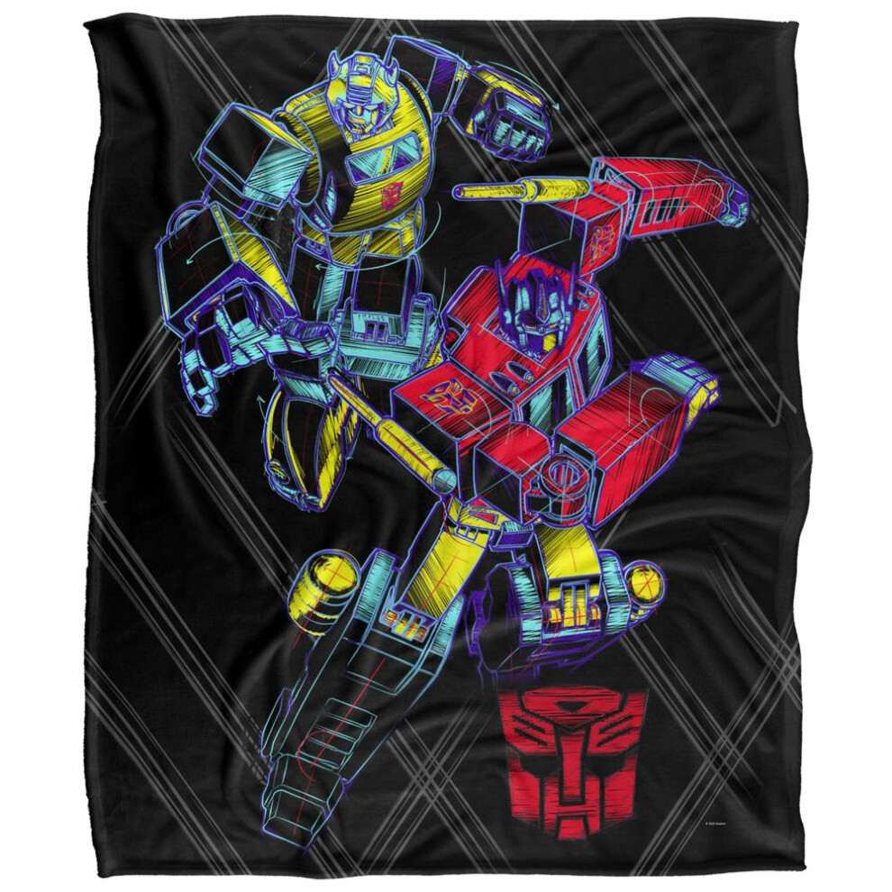 Transformers Sketch Optimus Prime & Bumblebee Blanket Multicoloured