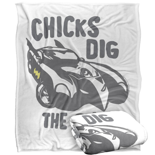 Batman Batman Chicks Dig The Car Blanket 2