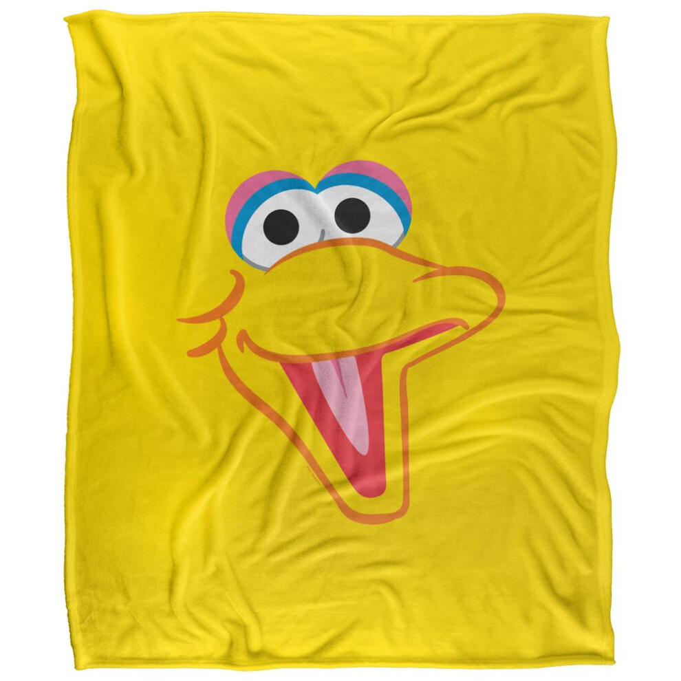 Sesame Street Head Big Bird Blanket