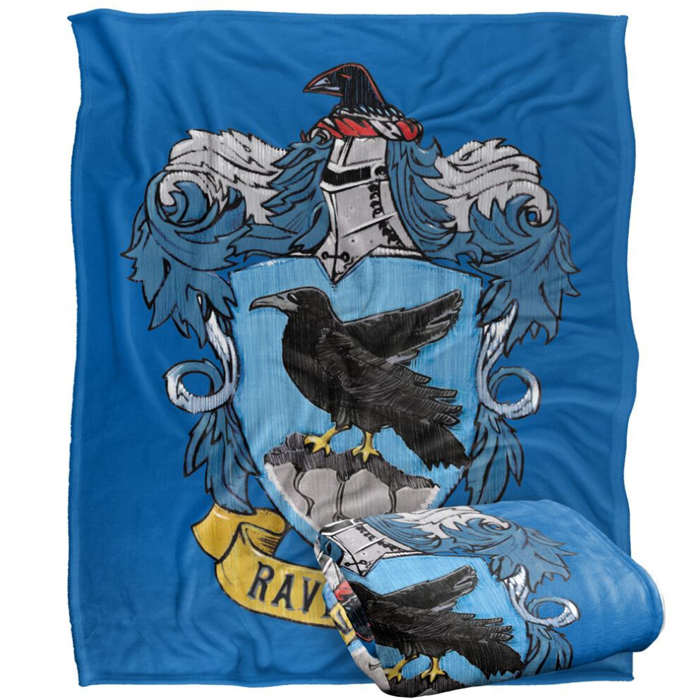 Harry Potter Ravenclaw Stitched Crest Blanket Multicoloured