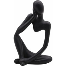 Confortável ao toque, criatividade moderna com pose de pensador abstrato para um design exclusivo de decoração de escritório em casa.
