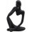 Abstract Art Statue, Philosophical Artwork with Unique Thinker Design for Versatile Placement in Home Office Decor (Black) 1