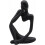 Abstract Art Statue, Philosophical Artwork with Unique Thinker Design for Versatile Placement in Home Office Decor (Black) 5