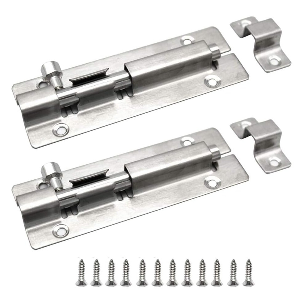 Sliding Lock With Privacy Assurance, Thickened Stainless Steel Barrel Bolt Latch Resists Corrosion, Durable Design For Lasting Protection, Suitable 9405630303544