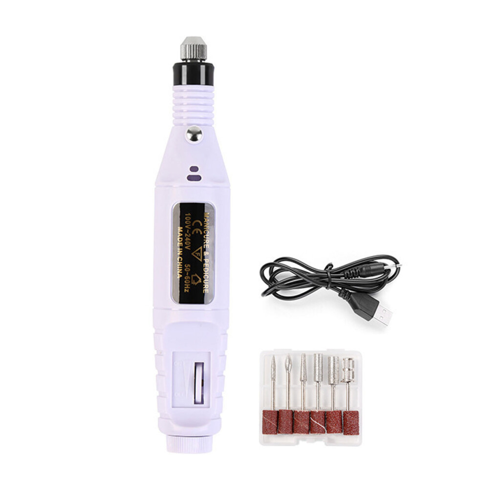 Fingernail Polishing Machine, Professional Manicure Pedicure Electric Nail Grinder with Multi Sanding Bits for Salon or Personal Use