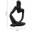 Abstract Art Statue, Philosophical Artwork with Unique Thinker Design for Versatile Placement in Home Office Decor (Black) 2