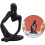 Abstract Art Statue, Philosophical Artwork with Unique Thinker Design for Versatile Placement in Home Office Decor (Black) 3