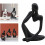 Abstract Art Statue, Philosophical Artwork with Unique Thinker Design for Versatile Placement in Home Office Decor (Black) 4